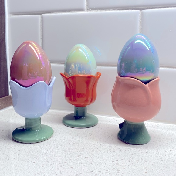 COPY - Target Bullseye Flower Egg Holder Set of 3 - Picture 4 of 5